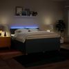 vidaXL Boxspringbett mit Matratze Blau 180x200 cm Stoff 3289848 Bild 5