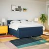 vidaXL Boxspringbett mit Matratze Blau 180x200 cm Stoff 3289848 Bild 4
