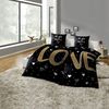KiNZLER Partnerbettwäsche Partnerbettwäsche 4-teilig "Love", Microfaser, 4 teilig, Pflegeleicht Bild 2