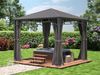 Gartenpavillon 3x3 m Stahldach Hardtop 4 Seitenteile in Grau, Pfosten 9x9 cm Bild 2