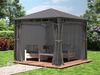 Gartenpavillon 3x3 m Stahldach Hardtop 4 Seitenteile in Grau, Pfosten 9x9 cm Bild 3