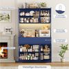 Homfa Küchenbuffet Küchenschrank mit LED Buffetschrank mit Steckdosen Hochschrank mit Arbeitsplatte, 6 Türen und Schubladen Bild 1