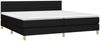 vidaXL Boxspringbett mit Matratze Schwarz 200x200 cm Stoff, Härtegrad: H2 [3140723] Bild 3