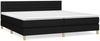 vidaXL Boxspringbett mit Matratze Schwarz 200x200 cm Stoff, Härtegrad: H2 [3140723] Bild 2
