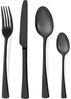 LuxusKollektion Kochbesteck-Set Besteckset Edelstahl 6 Personen 24 Teilig schwarz Matt 24 teilig Bild 5