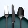 LuxusKollektion Kochbesteck-Set Besteckset Edelstahl 6 Personen 24 Teilig schwarz Matt 24 teilig Bild 2