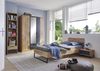 Einzelbett >TEXEL< Liegefl. 90x200cm, PLANKENEICHE Dekor + GRAFIT - 96x71x204cm (BxHxT) Bild 2
