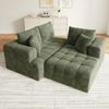 Merax Modulares L-förmiges Ecksofa ohne Gestell, Cloud-Sofa, bequemes Chenille-Gewebe, frei kombinierbar, bodennahes Design, keine Montage erforderlich, Grün Bild 5