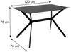 Esszimmertisch HWC-O58, Esstisch Sinterstein Metall, Marmor-Optik 120cm ~ schwarz-gold Bild 3