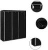 vidaXL Kleiderschrank mit Fächern Stangen Schwarz 150x45x175cm Stoff 282453 Bild 2