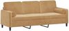vidaXL 3-Sitzer-Sofa mit Zierkissen Braun 180 cm Samt 3200898 Bild 3