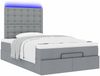 vidaXL Ottoman-Bett mit Matratze & LEDs Hellgrau 120x190 cm Stoff 3314155 Bild 5