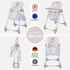 Daliya® Hochstuhl SITONMI 3in1 Kinderhochstuhl & Babyliege, extra breite Rückenlehne (Set, 7 St), Babyliege, 0-4 Jahre, breite Rückenlehne, Tablett, Korb, Platzsparend Bild 3