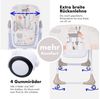 Daliya® Hochstuhl SITONMI 3in1 Kinderhochstuhl & Babyliege, extra breite Rückenlehne (Set, 7 St), Babyliege, 0-4 Jahre, breite Rückenlehne, Tablett, Korb, Platzsparend Bild 2