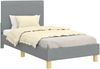 vidaXL Kinderbettgestell mit Kopfteil Hellgrau 80 x 160 cm Stoff 42010984 Bild 2