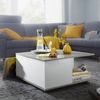 Design Couchtisch 70x70 cm mit 2 Schubladen Grau Bild 4