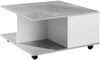 Design Couchtisch 70x70 cm mit 2 Schubladen Grau Bild 2