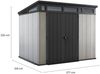 Dmora Gartenhaus Cobourg, Gartenhütte, Gartenhaus, Werkzeugschuppen, 277x218 h226 cm, Grau Bild 3