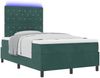 vidaXL LED Boxspringbett mit Matratze Dunkelgrün 120 x 200 cm Samt 3343241 Bild 3