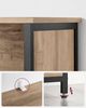 Vasagle Küchenschrank, Bücherregal, 2 offene Fächer, Schrank mit verstellbaren Ablagen, Bücherschrank mit Türen, Stahlrahmen, für Wohnzimmer, Küche, Arbeitszimmer, eichenbraun-schwarz CSL066B50 Bild 2