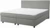 Boxspringbett 180x200 Hotelbett Bonellfederkern Bett mit Topper Paxos 4 hellgrau Bild 3