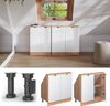 Küchenschrank für Dachschrägen R-Line Weiß Riffel 80 cm mit 2 Türen Vicco Bild 4