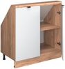 Küchenschrank für Dachschrägen R-Line Weiß Riffel 80 cm mit 2 Türen Vicco Bild 3