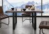 Baumtisch Akazie 140x90x77 braun lackiert / U-Beine anthrazit matt FREEFORM 5 Bild 3