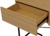 Konsolentisch HWC-P47, Telefontisch Beistelltisch Ablagetisch, Schublade Melamin Industrial 81x120x40cm ~ Bambus-Optik Bild 5