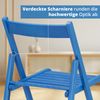 KHG Klappstuhl Holzstuhl Buche Blau, Esszimmerstuhl klappbar platzsparend, Balkonstuhl Massivholz lackiert, 45 x 79 x 50 cm Besucherstuhl, Gästestuhl Bild 3