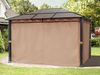 Gartenpavillon 3x4 m wasserdicht ALU DELUXE Pavillon mit 4 Seitenteilen Partyzelt in taupe lichtdurchlässiges PC Dach Bild 3