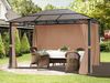 Gartenpavillon 3x4 m wasserdicht ALU DELUXE Pavillon mit 4 Seitenteilen Partyzelt in taupe lichtdurchlässiges PC Dach Bild 2