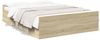 vidaXL Bettgestell mit Schubladen Sonoma-Eiche 140x190cm Holzwerkstoff 3280309 Bild 2