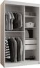 Kleiderschrank Samker 120 cm (Farbe: Weiß, mit zwei Schubladen) Bild 4