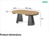 MEBLINI Esstisch Rund Ausziehbar aus Metall - 120-196x76 cm - CONEY - Craft Eiche/Schwarz Matt - Loft - Esszimmertisch Modern - Küchentisch - Ausziehtisch - Round Dining Table Bild 3