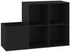 vidaXL Flur-Schuhschrank Schwarz 105x35,5x70 cm Holzwerkstoff 808252 Bild 2