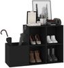vidaXL Flur-Schuhschrank Schwarz 105x35,5x70 cm Holzwerkstoff 808252 Bild 4