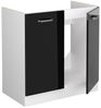 Spülenunterschrank R-Line Schwarz Hochglanz 80 cm ohne Arbeitsplatte Vicco Bild 3