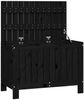 vidaXL Gartentruhe Schwarz 76x42,5x54 cm Massivholz Kiefer 823826 Bild 2