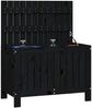 vidaXL Gartentruhe Schwarz 76x42,5x54 cm Massivholz Kiefer 823826 Bild 4