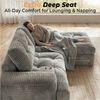 Patbrela Ecksofa Couch L-Form,Sofa Samtstoff Vierersofa mit Liegefläche, Modulares 85-Zoll-Wohnzimmer-Sofaset,Groß und bequem Bild 2