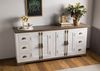 Sideboard Mango 200x45x90 weiß lackiert TOULOUSE #117 Bild 2