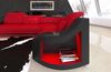 Ecksofa Genua L Form - Büffelleder - rot-schwarz - Rechts Bild 4