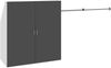VCM Kleiderschrank Dacho M 922540 Weiß / Anthrazit B. 90 x H. 100 x T. 50 cm Bild 2