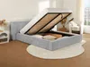 Vente-unique - TIMANO Bett SamtStoff Grau - B 252 cm x H 90 cm x L 226 cm Bild 4