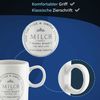 KHG Zuckerdose für ca. 100g Würfelzucker, Zuckerdose weiß mit Deckel, Zuckerwürfel-Behälter aus Keramik Steingut, Zuckerwürfeldose 7,4cm ∅ & Höhe 10,5cm Bild 4