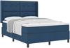 vidaXL Boxspringbett mit Kissen mit Kopfteil Blau 200 x 160 cm Stoff 3341657 Bild 2