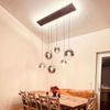 s.luce Orb Esstisch-Hängeleuchte 5-flammig 160cm Weiß Bild 2
