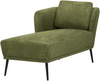 Beliani 'ARTHEZE' Chaiselongue mit Kissen, rechtsseitig, Stoff dunkelgrün, 148 x 64 x 70 cm Bild 4