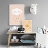 Poster Kinderzimmer Bilder Sonnenstrahlen Blumen Regenbogen und Regen Wolk als Deko Print ohne Rahmen - 30x40cm / 2 Bild 4